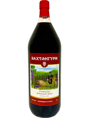 Вино Вахтангури Красное Сухое 2 л