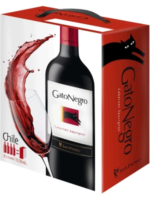 Вино Gato Negro Cabernet Sauvignon, bag-in-box 2016, 3 л