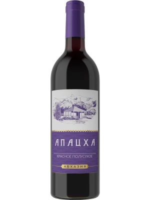 Вино Апацха Красное полусухое 0.75 л