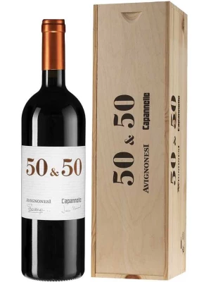 Вино Avignonesi-Capannelle, 50 & 50, Toscana IGT, wooden box 2020, 0.75 л
