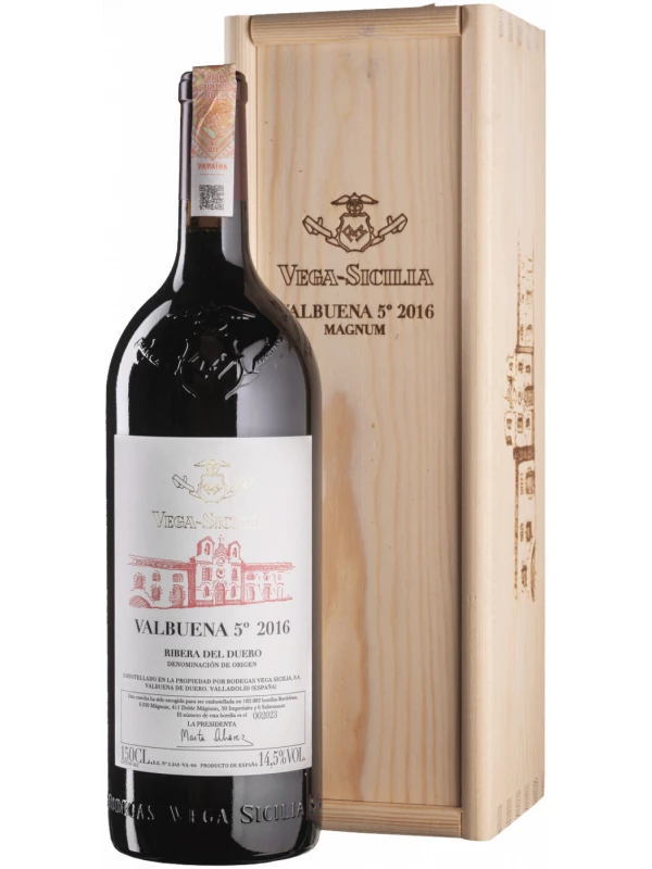 Ribera del Duero DO Valbuena 5, wooden box