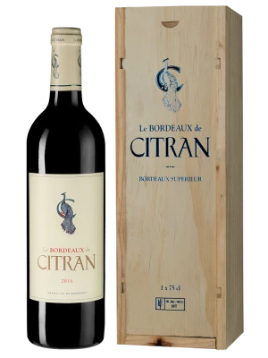 Вино Le Bordeaux de Citran Rouge, Франция Bordeaux De Citran 2016, 0.75 л