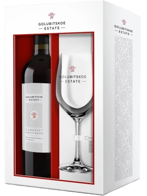 Вино Golubitskoe Estate, Cabernet Sauvignon, gift box with Riedel glass 0.75 л