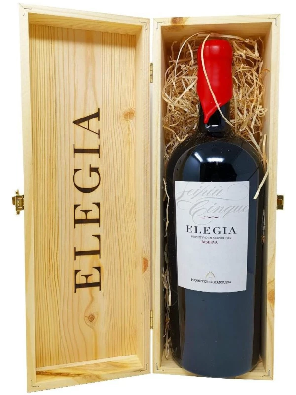 Produttori di Manduria, Elegia Riserva, Primitivo di Manduria DOP, wooden box