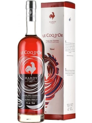 Вино Hardy, Le Coq d'Or Rose, Pineau des Charentes AOC, gift box 0.75 л