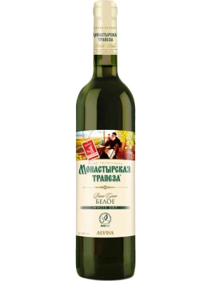 Вино Монастырская трапеза Белое сухое 0.75 л