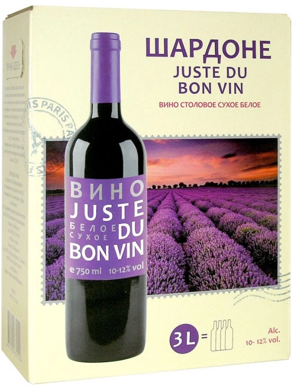 Juste du Bon Vin Chardonnay, bag-in-box