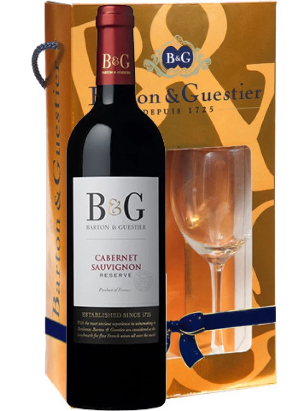 Barton & Guestier, Reserve Cabernet Sauvignon, Pays d'Oc IGP, gift box with glass