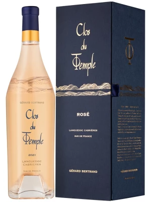 Вино Gerard Bertrand, Clos du Temple Rose, Languedoc Cabrieres AOP, gift box 2021, 0.75 л