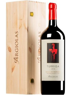 Вино Turriga, Isola dei Nuraghi IGT, wooden box 2018, 1.5 л