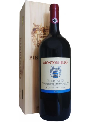 Вино Bibbiano, Montornello, Chianti Classico Riserva DOCG, wooden box 2012, 1.5 л