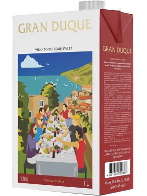 Вино Gran Duque Tinto Semi-Sweet, Tetra Pak 1 л
