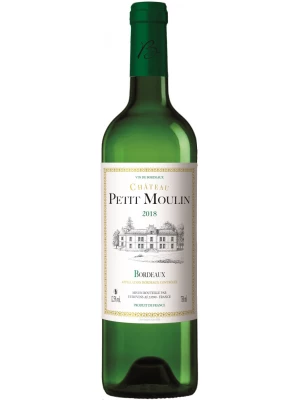 Вино Chateau Petit Moulin Blanc, Bordeaux AOC 2018, 0.75 л