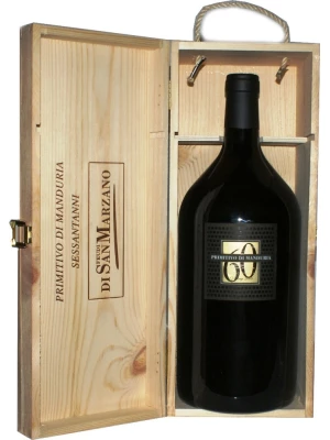 Вино Feudi di San Marzano, Sessantanni Primitivo di Manduria, wooden box 2011, 3 л