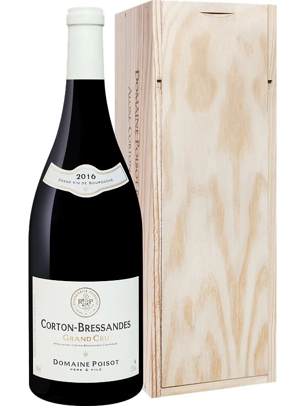Domaine Poisot Pere et Fils, Corton-Bressandes Grand Cru AOC wooden box