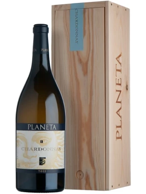 Вино Planeta, Chardonnay, Sicilia IGT, wooden box 2011, 1.5 л