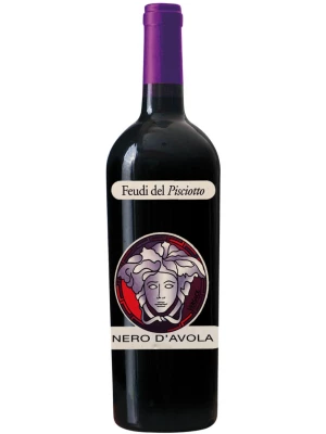 Вино Feudi del Pisciotto, Versace Nero D'avola, Sicilia IGT 2018, 0.75 л
