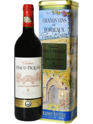 Вино Chateau Haut-Piquat, Lussac Saint-Emilion AOC metal tube 2015, 0.75 л
