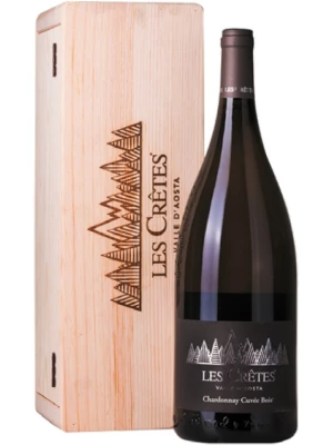 Вино Les Cretes, Chardonnay Cuvee Bois, wooden box 2020, 1.5 л