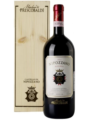 Вино Marchesi de Frescobaldi, Nipozzano Chianti Rufina Riserva DOCG, gift box 2011, 1.5 л