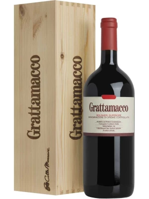 Вино Grattamacco, Bolgheri Rosso Superiore DOC, wooden box 2012, 1.5 л