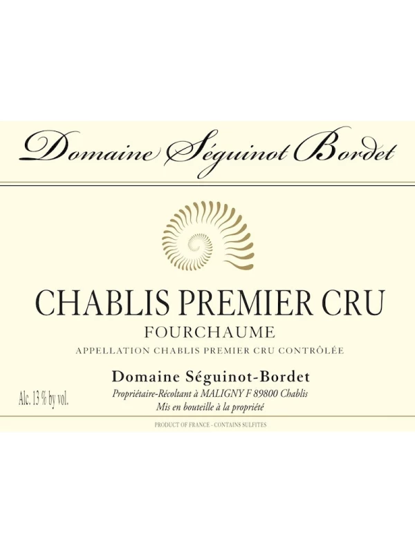 Domaine Seguinot-Bordet, Chablis 1er Cru Fourchaume AOC