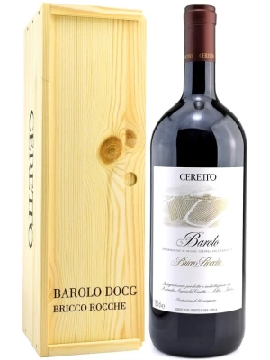 Вино Ceretto, Barolo Bricco Rocche DOCG, wooden box 2013, 1.5 л
