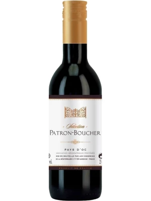 Вино Les Vignerons de la Mediterranee, Selection Patron-Boucher Rouge, Pays d'Oc IGP 0.25 л