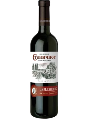 Вино Цимлянское, Станичное Красное полусладкое 0.75 л