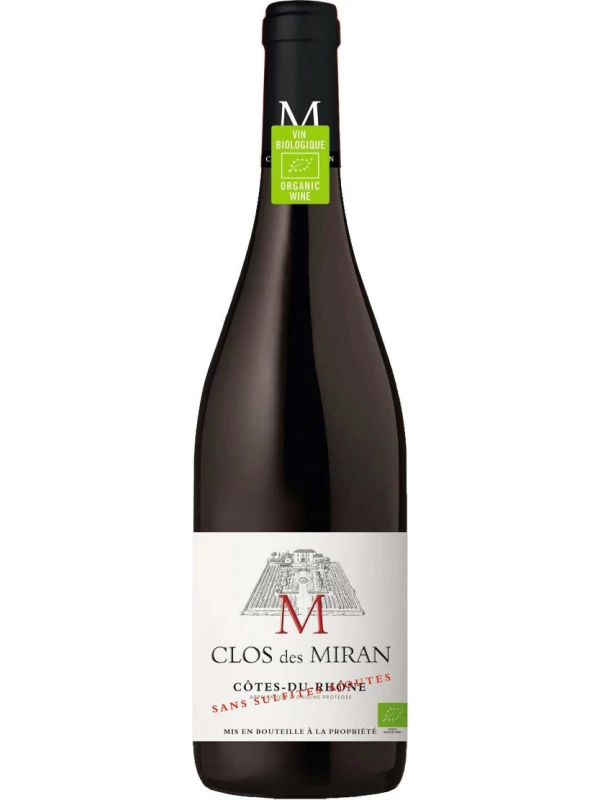 Clos des Miran Rouge Sans Sulfites Ajoutes, Cote-du-Rhone AOP