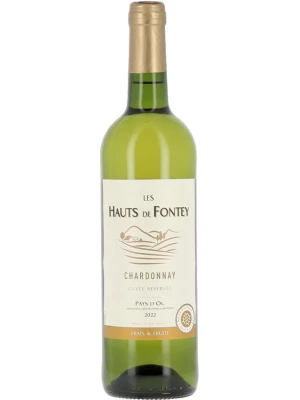 Вино Les Hauts de Fontey Cuvee Reservee Chardonnay, Pays d'Oc IGP 2022, 0.75 л