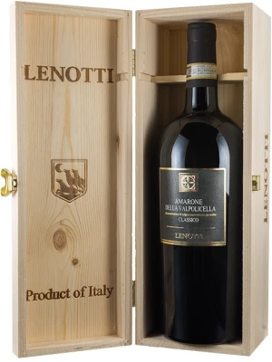 Вино Lenotti, Amarone della Valpolicella DOC Classico, wooden box 2011, 3 л