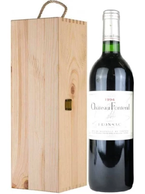 Вино Chateau Fontenil, Fronsac AOC, wooden box 1994, 3 л