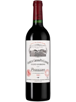 Вино Chateau Grand-Puy-Lacoste, Pauillac AOC 1981, 0.75 л