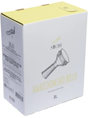 Вино Stobi, Makedonsko Belo, bag-in-box 3 л