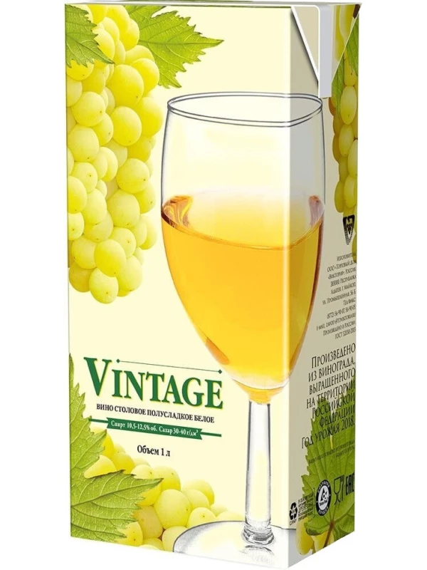 Torgovyj Dom Viktoria, Vintage White Semi-Sweet, Tetra Pak