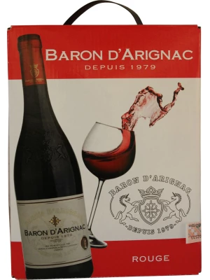 Вино Baron d'Arignac Rouge, bag-in-box 5 л