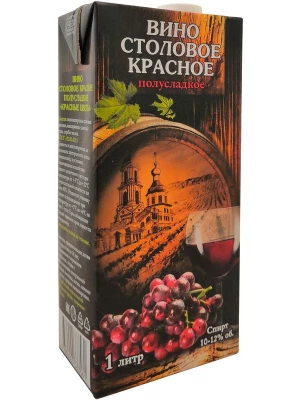 Вино Красные Цветы, Тетра Пак 1 л
