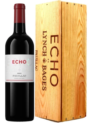 Вино Echo de Lynch Bages, Pauillac AOC, wooden box 2020, 0.75 л