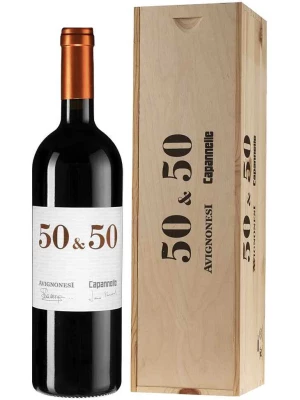 Вино Avignonesi-Capannelle, 50 & 50, Vino da Tavola di Toscana IGT, wooden box 2017, 1.5 л