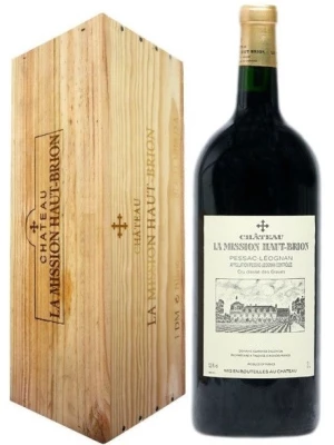 Вино Chateau La Mission Haut-Brion, Pessac-Leognan AOC Cru Classe de Graves, wooden box 2007, 1.5 л