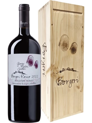 Вино Giorgio Meletti Cavallari, Borgeri Rosso, Bolgheri DOC, wooden box 2022, 1.5 л