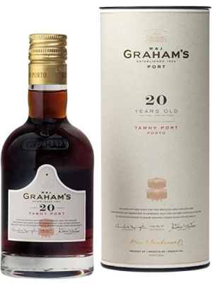 Портвейн Graham's 20 Year Old Tawny Port, gift tube 0.2 л