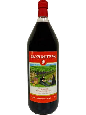 Вино Вахтангури Красное Полусладкое 2 л