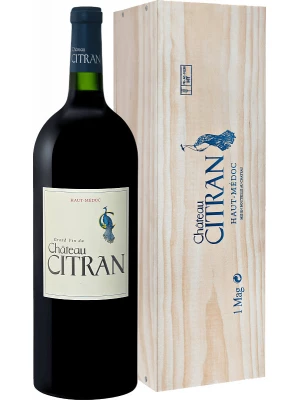 Вино Chateau Citran, Haut-Medoc AOC Cru Bourgeois, wooden box 2014, 1.5 л