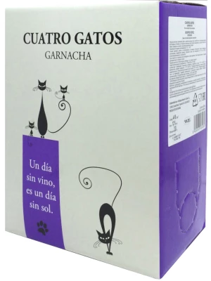 Вино Navarro Lopez, Cuatro Gatos Garnacha Tinto Semiseco, bag-in-box 3 л