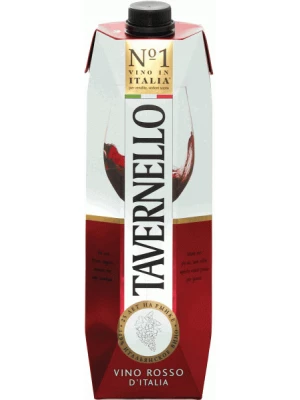Вино Tavernello Rosso Semi-Dry, Tetra Prism 1 л