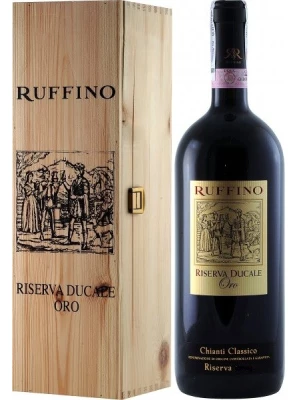Вино Ruffino, Riserva Ducale Oro, Chianti Classico Riserva DOCG, wooden box 2004, 3 л