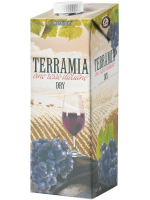 Вино Terramia Rosso Dry, Tetra Pak 1 л