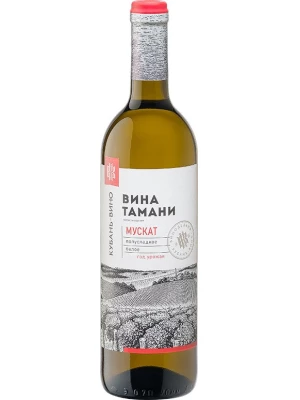 Вино Кубань-Вино, Вина Тамани Мускат полусладкое 0.7 л